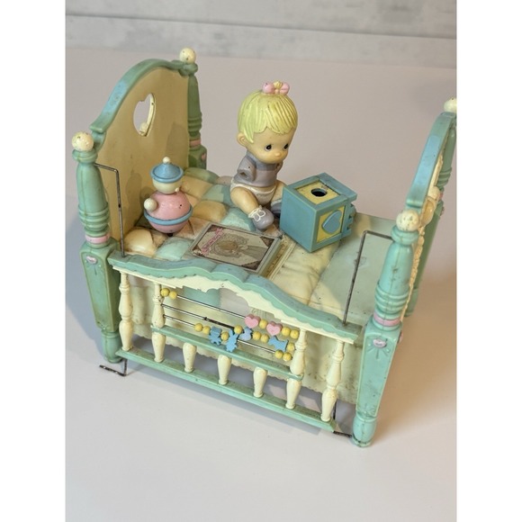 Precious Moments Other - Precious Moments Baby's First Bed Music Box Figurine 1991 Parts Repair Read